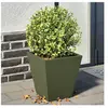 vidaXL Jardinières 2 pcs vert olive 30x30x30 cm acier