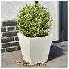 vidaXL Jardinières 2 pcs blanc 30x30x30 cm acier