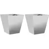 vidaXL Jardinières 2 pcs 30x30x30 cm acier galvanisé