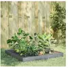 vidaXL Lit surélevé de jardin 100x100x18,5 cm acier inoxydable