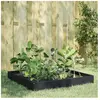 vidaXL Lit surélevé de jardin noir 100x100x26 cm acier
