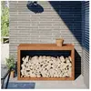 vidaXL Portant de bois de chauffage 100x40x60 cm acier corten