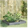 vidaXL Lit surélevé de jardin 100x100x26 cm acier inoxydable