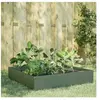 vidaXL Lit surélevé de jardin vert olive 100x100x33,5 cm acier