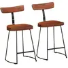 Tabourets de bar lot de 2 49x43x79 cm bois de manguier massif Vidaxl