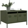 vidaXL Meuble TV vert olive 68x50x43,5 cm acier laminé à froid
