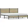 vidaXL Cadre de lit en métal sans matelas chêne sonoma 180x200 cm