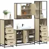Vidaxl - Ensemble de meubles de salle de bain 4 pcs chêne sonoma