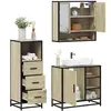 vidaXL Ensemble de meubles de salle de bain 3 pcs chêne sonoma