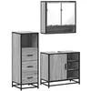 vidaXL Ensemble de meubles de salle de bain 3 pcs Sonoma gris