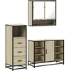vidaXL Ensemble de meubles de salle de bain 3 pcs chêne sonoma