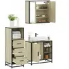 vidaXL Ensemble de meubles de salle de bain 3 pcs chêne sonoma