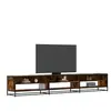 vidaXL Vidaxl Meuble Tv Chêne Fumé 270x40x46 Cm Bois D'ingénierie