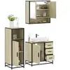 vidaXL Ensemble de meubles de salle de bain 3 pcs chêne sonoma
