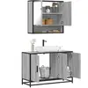 vidaXL Ensemble de meubles de salle de bain 2 pcs Sonoma gris