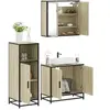 vidaXL Ensemble de meubles de salle de bain 3 pcs chêne sonoma