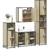 vidaXL Ensemble de meubles de salle de bain 4 pcs chêne sonoma
