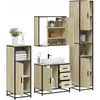 Vidaxl - Ensemble de meubles de salle de bain 4 pcs chêne sonoma