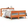vidaXL Cadre de lit sans matelas cire marron 150x200cm bois pin massif