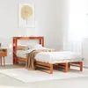 Cadre de lit sans matelas cire marron 100x200cm bois pin massif vidaXL