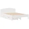 Vidaxl cadre de lit sans matelas blanc 120x190 cm bois de pin massif