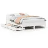 Vidaxl cadre de lit sans matelas blanc 140x200 cm bois de pin massif