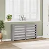 Cache-radiateur sonoma gris 149x20x82 cm bois d'ingénierie vidaXL