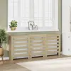 vidaXL Cache-radiateur chêne sonoma 205x21,5x83,5 cm bois d'ingénierie