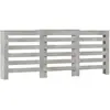 vidaXL Cache-radiateur gris béton 205x21,5x83,5 cm bois d'ingénierie