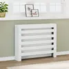 vidaXL Cache-radiateur blanc 104x20x82 cm bois d'ingénierie
