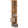 vidaXL Étagère d'angle murale chêne artisanal bois d'ingénierie