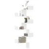 vidaXL Étagère d'angle murale blanc 45x45x147 cm bois d'ingénierie