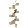 vidaXL Étagère d'angle murale chêne sonoma 45x45x147cm bois ingénierie