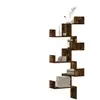 vidaXL Étagère d'angle murale chêne fumé 45x45x147cm bois d'ingénierie