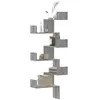 vidaXL Étagère d'angle murale sonoma gris 45x45x147cm bois ingénierie