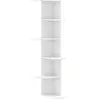 vidaXL Étagère d'angle murale blanc 36,5x36,5x140 cm bois d'ingénierie