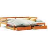 vidaXL Lit de jour et lit gigogne et tiroirs 90x190 cm bois pin massif