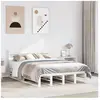 Vidaxl cadre de lit sans matelas blanc 140x200 cm bois de pin massif