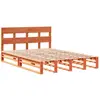 vidaXL Cadre de lit sans matelas cire marron 140x200cm bois pin massif