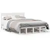 Vidaxl cadre de lit sans matelas blanc 150x200 cm bois de pin massif