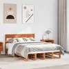 vidaXL Cadre de lit sans matelas cire marron 150x200cm bois pin massif