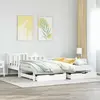 vidaXL Lit de jour avec gigogne et tiroirs sans matelas blanc 90x190cm