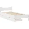 Vidaxl cadre de lit avec tiroirs blanc 75x190 cm bois de pin massif