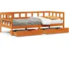 vidaXL Lit de jour avec tiroirs sans matelas cire marron 90x200cm bois