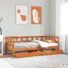vidaXL Lit de jour avec tiroirs sans matelas cire marron 80x200cm bois