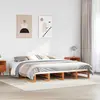 vidaXL Cadre de lit cire marron 200x200 cm bois de pin massif