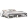 vidaXL Cadre de lit blanc 200x200 cm bois de pin massif