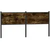 vidaXL Tête de lit chêne fumé 180 cm bois d'ingénierie et acier
