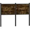 vidaXL Tête de lit chêne fumé 120 cm bois d'ingénierie et acier