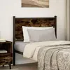 vidaXL Tête de lit chêne fumé 75 cm bois d'ingénierie et acier